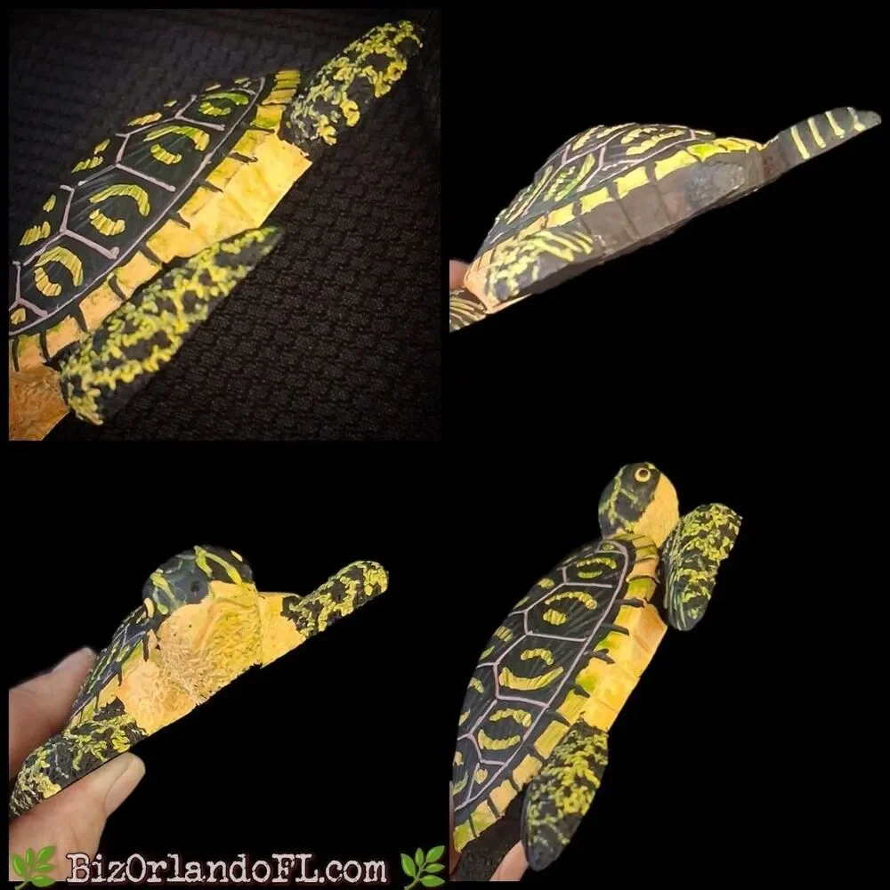 VINTAGE: AGiftCorp High-Quality Composite Resin Handpainted Sea Turtle Figurine
